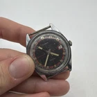 Timex Quartz Black Cross Hair Dial Vintage Red Seconds Day Date Mens For Repair