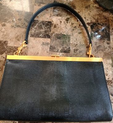 DOLCE & GABBANA Sofia Two Way Clutch Bag Leopard Lining- Black | eBay