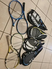 8 BABOLAT TENNIS RACKETS  RACKET BUNDLE LOT + BAGS. Please Read