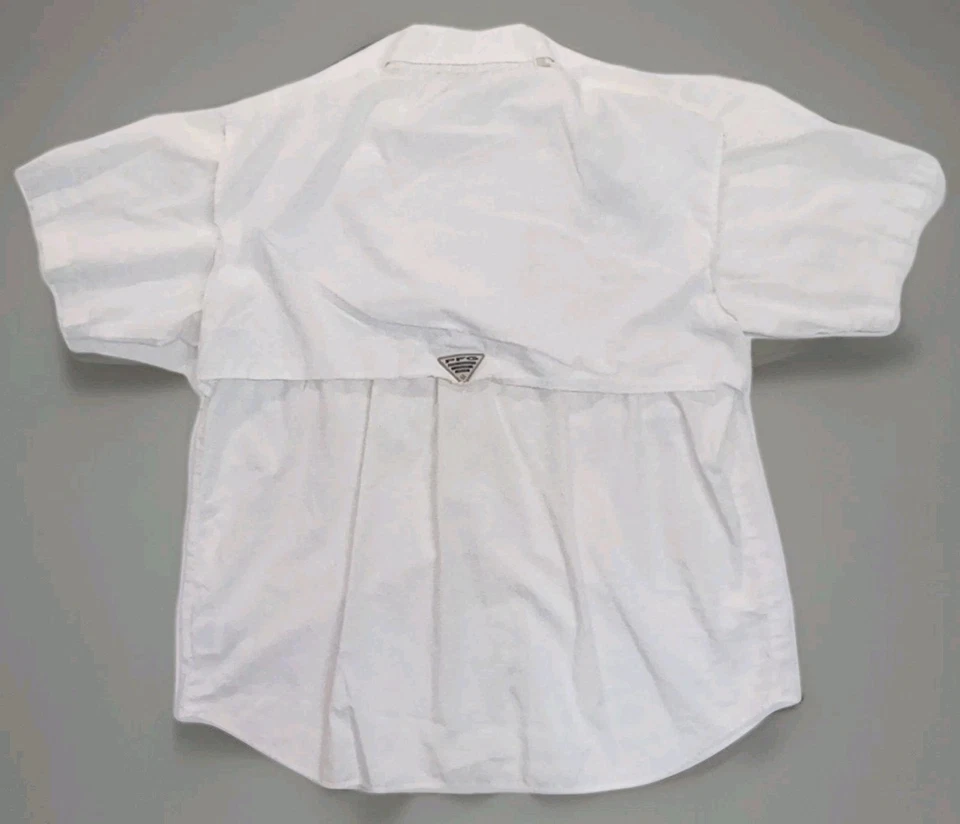 Camisa Columbia PFG Para Hombres M Lote De 2 Como Nueva Verde Y Blanco Ventilada "Dockmaster John" Foto 3 de 4