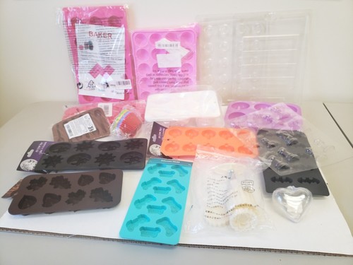 Silicon Molds Holiday Flowers/chess Asst Candy Candle Soap Making large lot