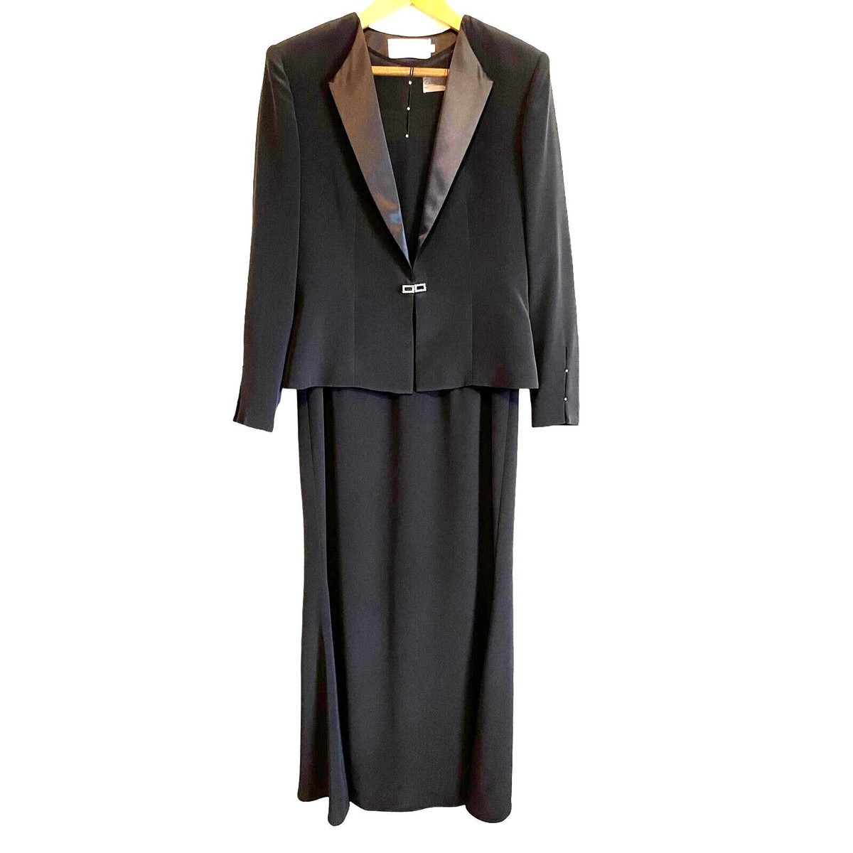 formal dress with jean jacket Cameron Blake CB764 Dress 8 / Navy Blue