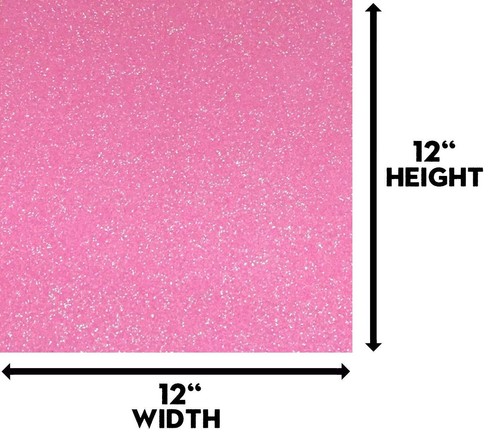 Pink Glitter Cardstock - 10 Sheets Premium Glitter Paper - Sized 12" x 12" - ... - Picture 3 of 4