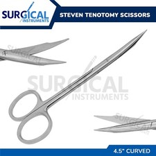 Steven Tenotomy Scissors 4.5" Curved Surgical Instruments German Grade