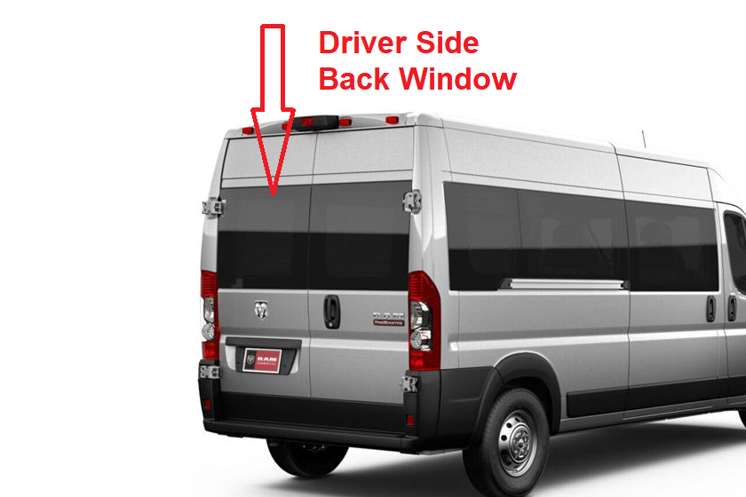 Fit 2014-2024 Ram Promaster Cargo Van Driver Left Side Rear Window ...