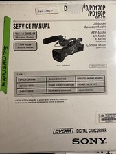 ORIGINAL SONY SERVICE MANULS MODELS: DSR-PD170/PD170P VINTAGE DIGITAL CAMCORDER