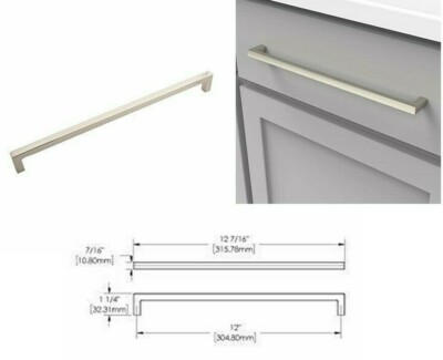Hickory Hardware HH075336-14 Skylight Collection Pull 12'', Polished Nickel