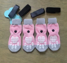 Anti Slip Dog Socks Hardwood Floors Traction Control Protector Double Side Grips