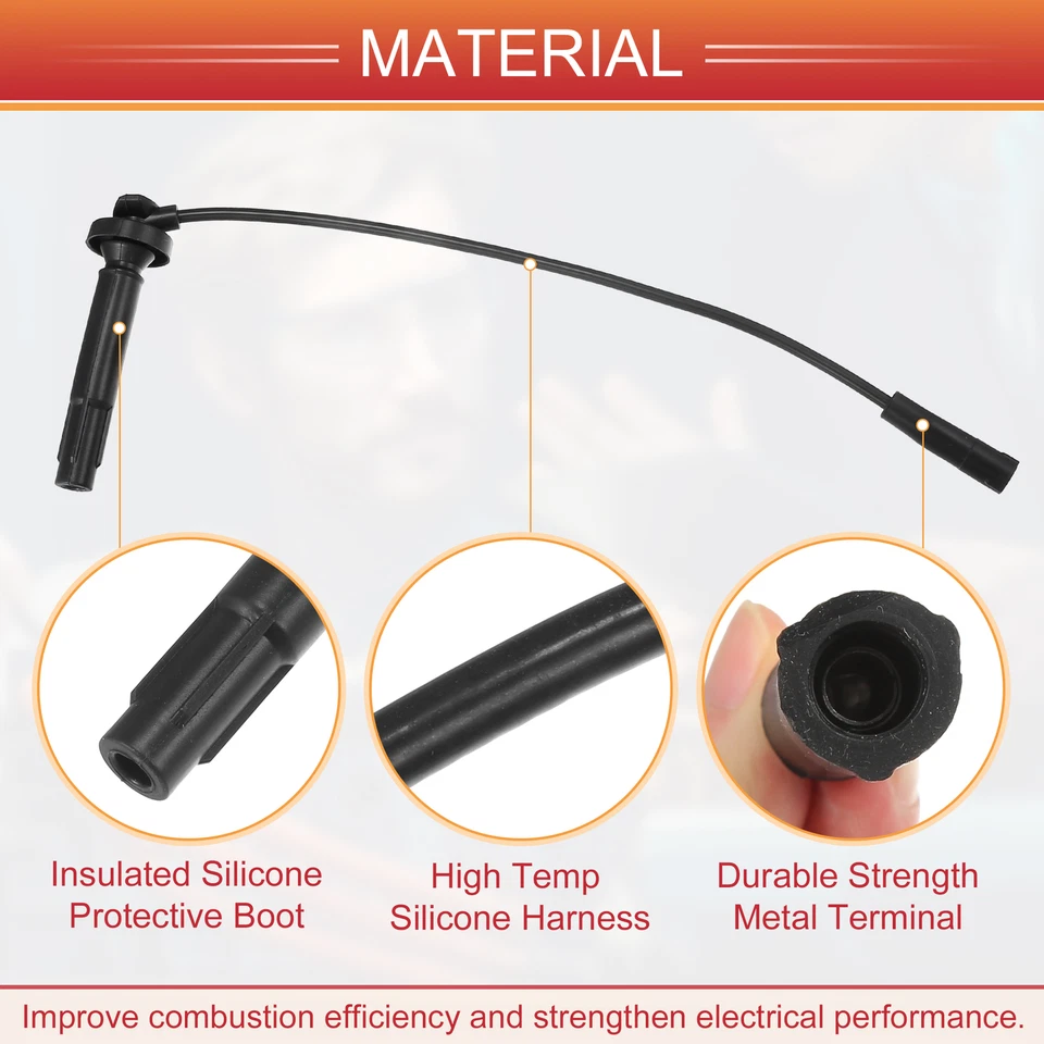 Cable de bobina de encendido de cable de bujía 4 piezas No.22451AA730 para Subaru Baja Outback Foto 3 de 4