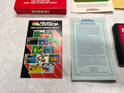 NICE Atari VCS 2600 Game Complete in Box 1980 Activision BOXING + Store Receipt - Picture 5 of 17