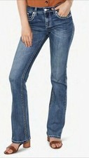 Grace In LA Women's Western Horse Embroidered Bootcut Stretch Jeans Sz 25 NWT