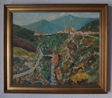 Olio su Tela Reggiseno De L'Ardeche Firmato da Identificare