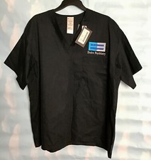 HARRITON MEDICAL NURSING BLACK V NECK SCRUB TOP SIZE LARGE