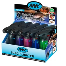NEW MK Refillable Multi-Purpose 10-PACK Torch Lighters Wind-Proof, Jet Flame