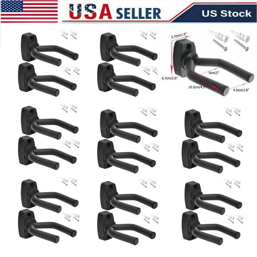 2PC/4PC/6PC/10PC Guitar Hanger Hook Holder Wall Mount Display Acoustic Electric