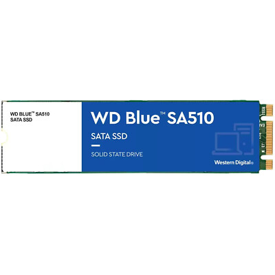 WD Blue SA510 Interne SSD 500GB M.2 SATA Festplatte Lesegeschwindigkeit 560 MB/s