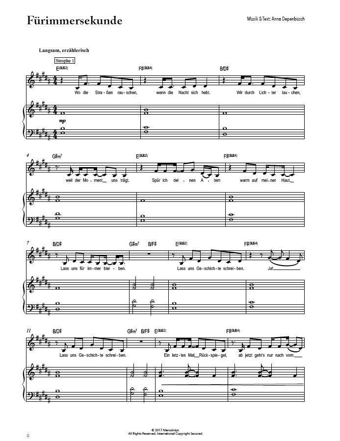 Thumbnail - Das Alphabet Der Anna Depenbusch In Schwarz-weiß Für Klavier, Gesang &