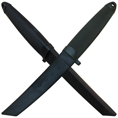 Haller Trainingsmesser Gummimesser schwarz softe Ausführung Tanto-Klinge 16 cm