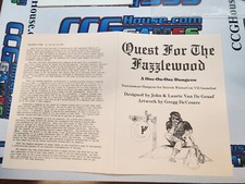 Quest for the Fazzlewood D&D Module Wintercon VII 1978 Original Rare *CCGHouse*
