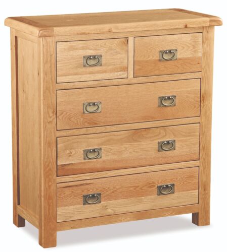 Oakvale Oak Chest of Drawers 5 Drawer Chest of Drawers Large Chest of Drawers - Picture 20 of 24