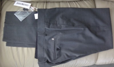 BIKKEMBERGS strechy wool slim grey Trousers Pants Italy sz.52(US36) NWT