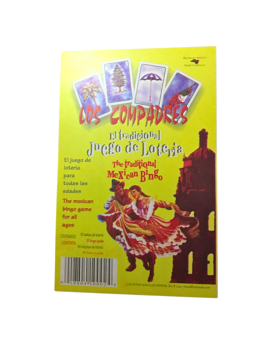 Original Loteria Bingo Game Set in Spanish, Mexican Loteria for 10