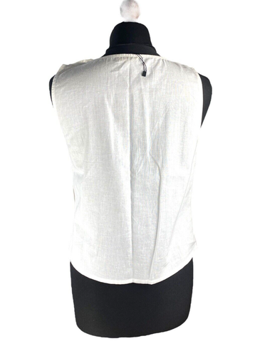 White Vest Top Tie Front Tapered Women’s UK Size S (8-10) - Picture 3 of 5