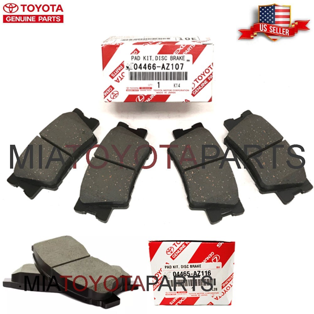 OEM Toyota 2013 Camry SE Ceramic Front 04465-AZ216 & Rear 04466