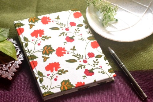Doodle Diary Notebook Fabric Gift sketchbook journal A5 Diaries Unruled 200 Page - Picture 9 of 11