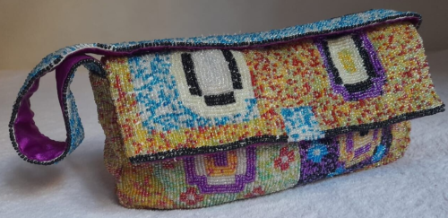 90s vintage Christiana shoulder bag Multi-coloured beaded touch of boho charm - Picture 6 of 24
