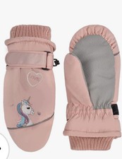 Kids Winter Gloves Toddler Mitten for Ski Snow Waterproof Warm Fleece Lined PINK