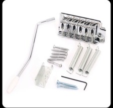 Musiclily Chrome Tremolo Bridge System Set For Strat ST 6 String Electric Guitar