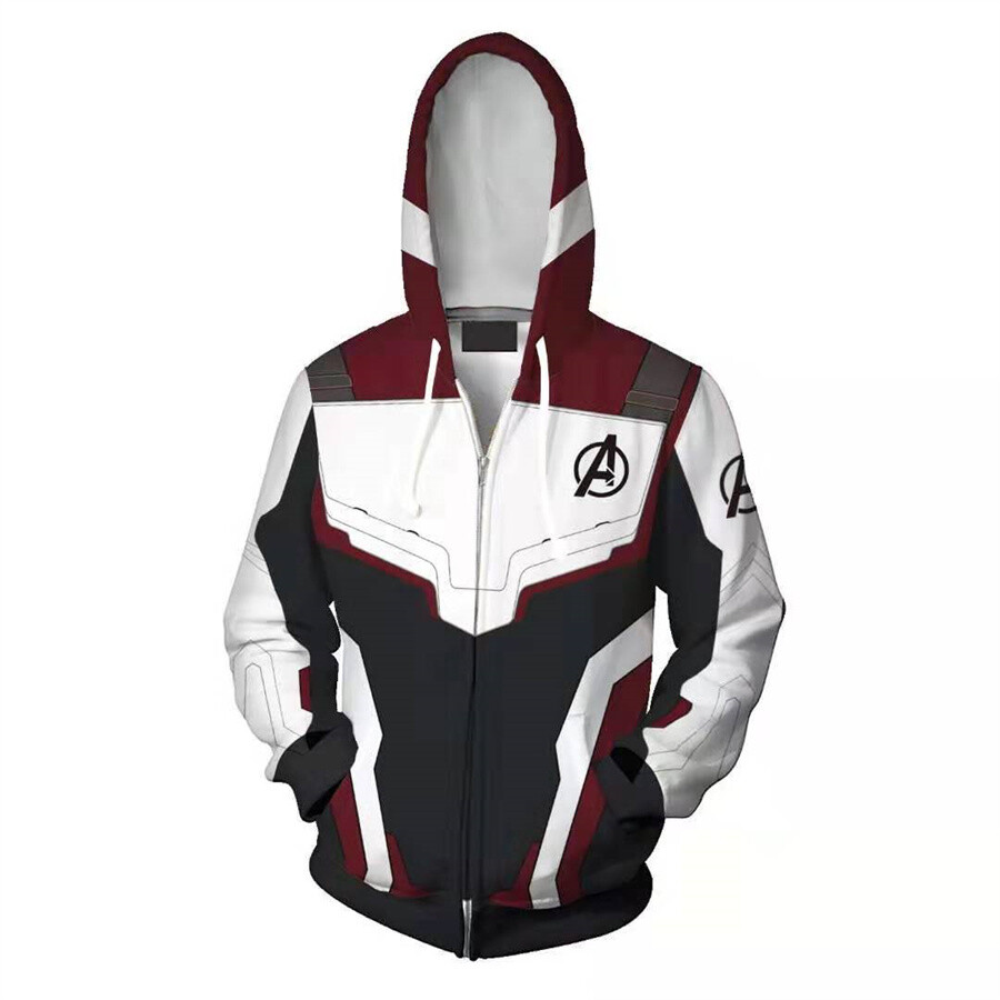 The Avengers 4：Endgame Zipper Jacket Sweatshirt Men's Cosplay Hoodie Sweater 3D