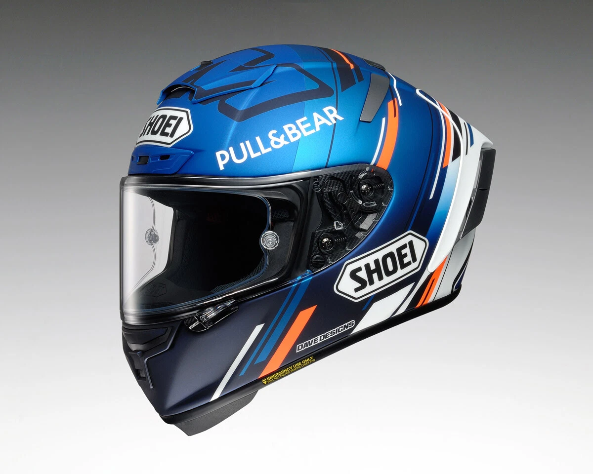 XS 2022 SHOEI X-SPIRIT 3 #HONDA ALEX MARQUEZ RACE REPLICA CRASH