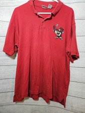 Vtg TAZ Tasmanian Devil Embroidered Polo Shirt - LARGE - Acme Clothing - Golf