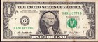 US Bank Note $1 Dollar Bill Fancy Birthday Anniversary Serial Number G 69193773G — photo 1