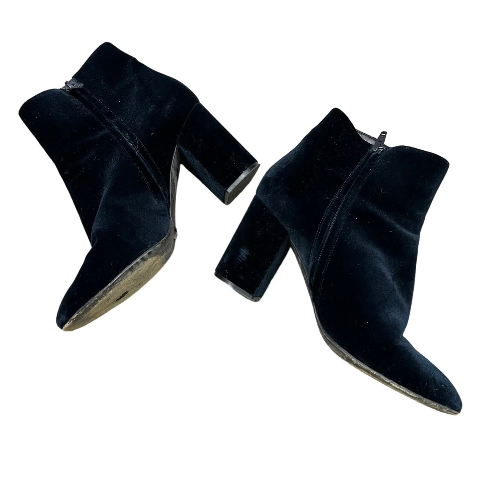 Botín Club Monaco Zadie Mujer Talla 8 Azul Terciopelo Hecho en Italia Foto 2 de 4