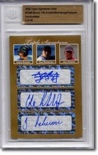 Jordan Schafer * Cole Rohrbough * JULIO TEHERAN * Rookie Autograph BGS Auto #/10