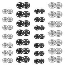 200 Sets Sew-on Snap Buttons Metal Snap Fastener Buttons Press Button for Sewing
