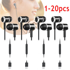 Earbud Headphones Stereo Type-C In-Ear Earphones w/Mic for Samsung Galaxy PC Lot