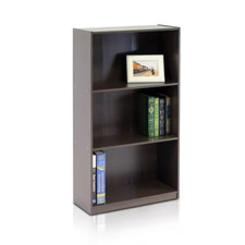 Small Bookcase Bookshelf Vertical Thin For Wall Book Tier 3 Narrow Tall Shelf