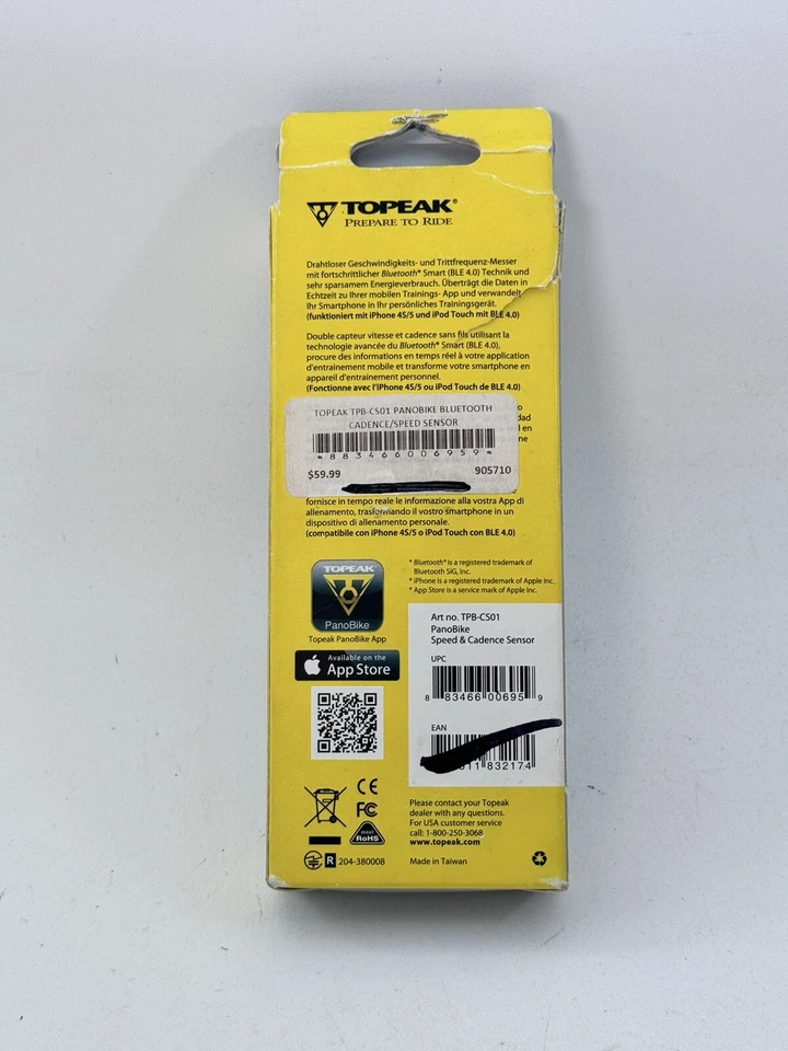 Topeak TPB-CS01 PanoBike Speed Cadence Sensor Bluetooth Smart BLE 4.0 NOS S01 - Image 4 of 4