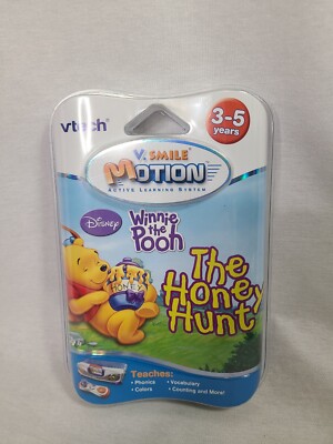 VTECH V.SMILE MOTION CARTRIDGE ~ DISNEY WINNIE the POOH THE HONEY HUNT ~ 3-5 YRS