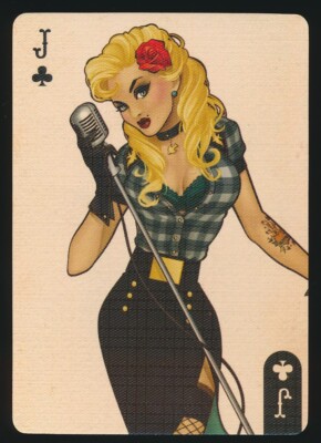 BLACK CANARY JACK CLUBS 2015 Cryptozoic DC Comics Bombshells Playing card