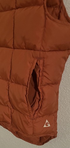 Vintage Gerry Vest Quilted Down Puffer Zip Up Rust Orange Mens Medium - Picture 2 of 8