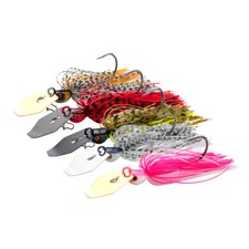 5pcs Spinnerbait Blade Bait with Rubber Skirt Fishing Lure Buzzbait 14g-18g