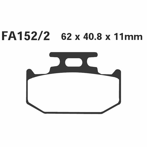 Plaquettes De Frein Arrière EBC FA152/2TT – Sinterisées – Pour Yamaha DT 230 Lanza 1998
