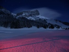 Landscape night snow winter Custom Gaming Mat Desk