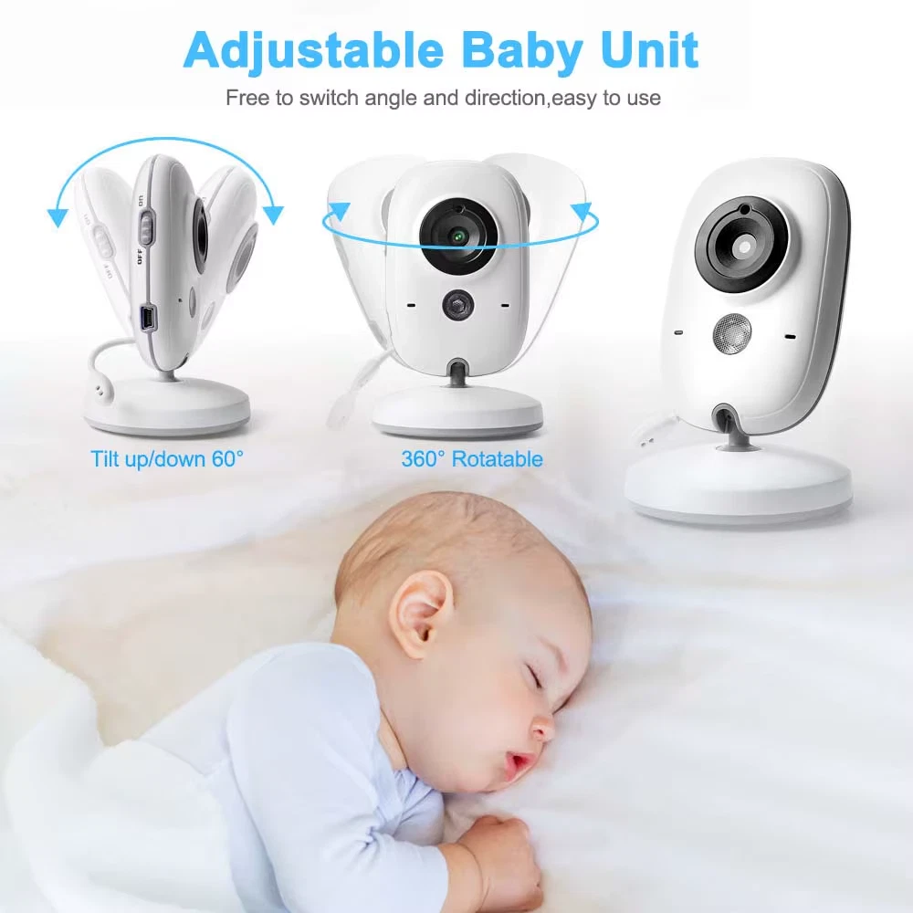 Baby Monitor Camera Wireless 3.5” Night Vision Security Video Camera 2 Way Audio