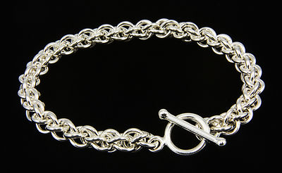Jens Pind Chain Maille Bracelet Artisan Crafted .925 Sterling Silver 7.75 Inches